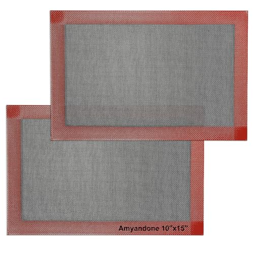 Perforated Silicone Baking Mat for Jelly Roll Pan, Non-Stick Eclair Baking Mat for 10 x 15-inch Tray Pan, 2 Pcs Mesh Cookie Sheet Liner for Homemade Bread, Sugar Cookie and Pastry - size: (14.5'' x 9.6'') Jelly Roll