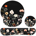 Ergonomic Mouse Pad with Wrist Rest and Keyboard Wrist Rest, Mousepad - color: Garden Flower