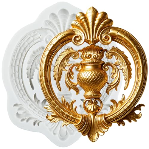Baroque Silicone Molds Curlicues Scroll Relief Lace Fondant Mold - color: Style I