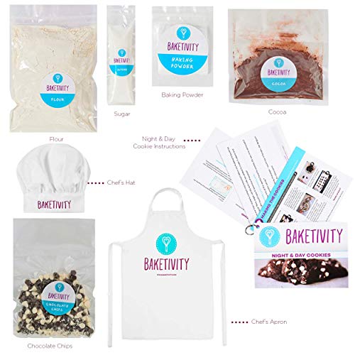 Baketivity Chocolate Chunk Cookies Kids Baking Kit with Ingredients - color: Chocolate Chunk Cookies