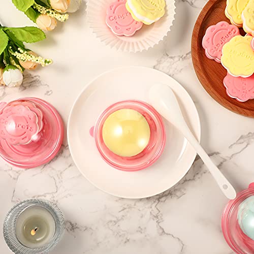 Patelai 50 Pcs Mini Cupcake Containers Clear Plastic Dome Boxes, Pink - color: Pink