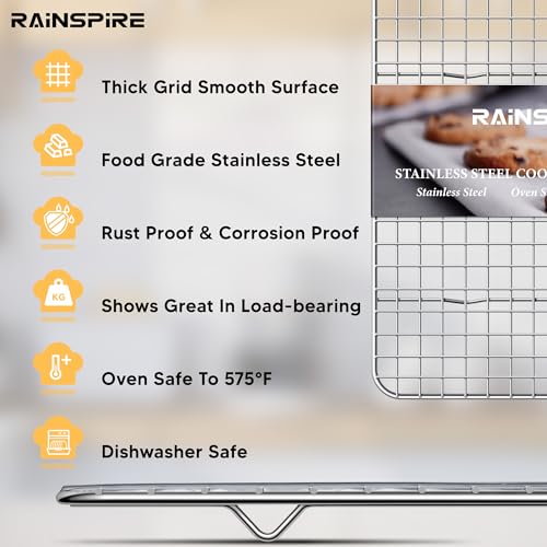 Cooling Racks for Cooking and Baking True 304 Stainless Steel 10"x15" 1Pcs - size: 10"x15"
