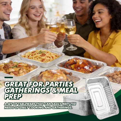9x13 Aluminum Foil Pans 30 Pack, Disposable Baking Pan for Roasting - size: 30 Pack