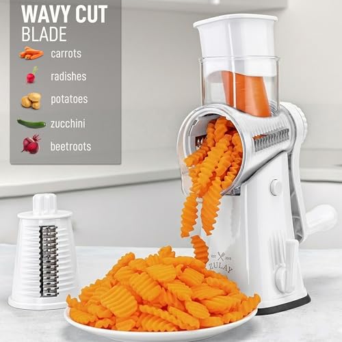 Rotary Cheese Grater Hand Crank, Vegetable Shredder - White - color: 07 - White