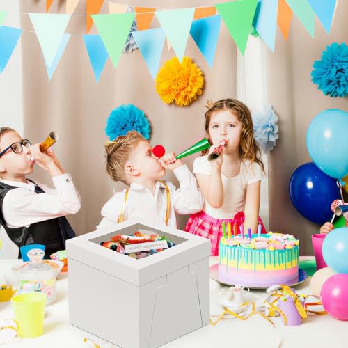 WINKIO Cake Boxes 12 inch, Cake Carrier Holder, Storage Transport Container - size: 12×12×12
