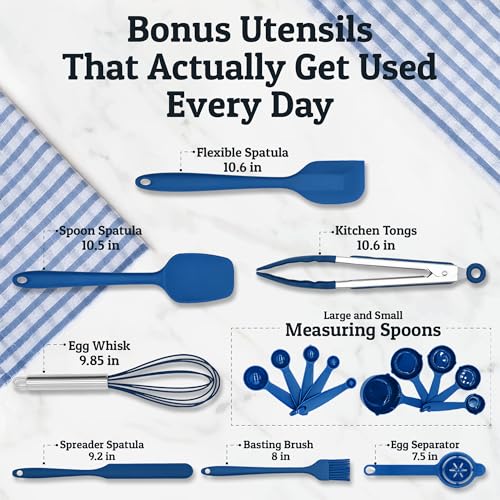 28pc Stainless Steel Mixing Bowls with Lids Set, 1.5-5 Qt, Blue - color: Utensils - Blue