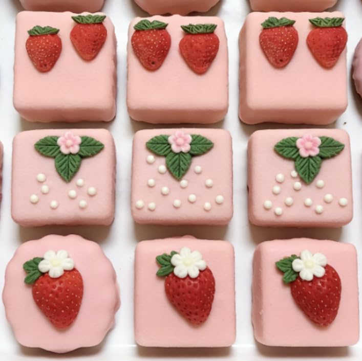 Strawberry Silicone Fondant Mold,Blueberry Lemon Piece Fruit Chocolate Molds 5PCS for Cake Cupcake Topper Candy Candle Polymer Clay - style: Fruit Molds 6pcs