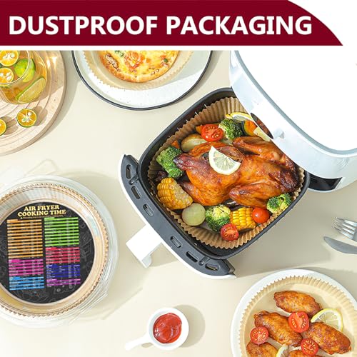 Air Fryer Liners for Ninja, 4qt Airfryer Liners Round for Ninja AF101/ AF150AMZ / AF161 Max XL Air Fryer, Air Fryer Paper Liners for 4-8QT Basket, Non-stick Air Fryer Parchment Paper Liners, 225PCS - size: Round-8"