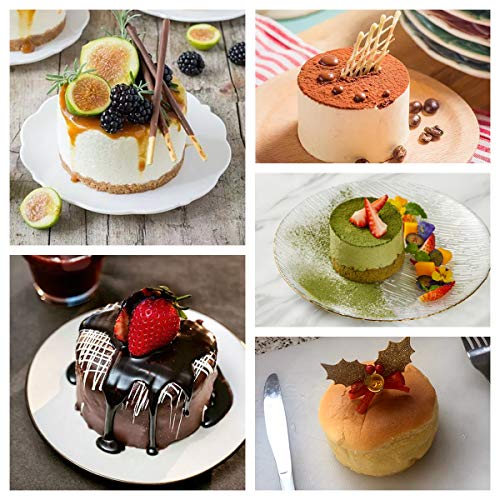 4 inch Mini Cake Pans, 6 Pack Nonstick Silicone Small Cake Pans