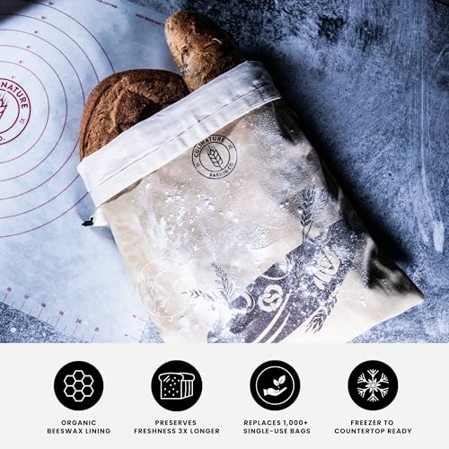 Complete Sourdough Starter Kit 2-Banneton Set 10”, Beeswax Bag & Cookbook - size: Pro Sourdough Artisan Kit