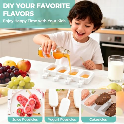 3 Pack Cake Pop Mold with Lids, Small Popsicles Molds, White - color: White, size: Small