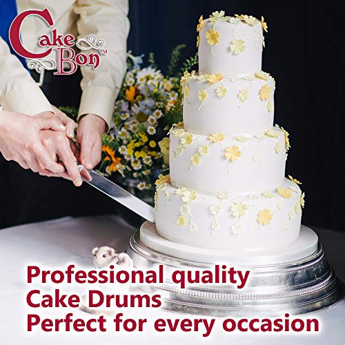 Cakebon Cake Boards Plastic – 10 Inch White Drums 1-Pack – Professional Cake Rounds - size: 10 Inches, style: 1 Pack