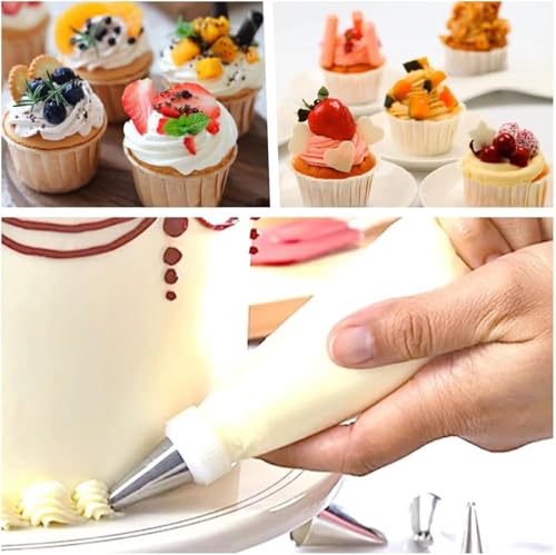 25 Inch Extra Large Piping Bags, AMBESTAR 100 Pieces Thick Disposable Anti Burst Icing Bags, Heavy Duty Icing Piping Bags Chocolate Royal Cupcake Cream Frosting Decorating Baking Supplies - size: 25 inch