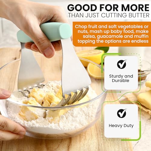 Spring Chef XL Pastry Blender, Durable Dough Blender For Baking - Mint - color: Mint, size: XL | Classic