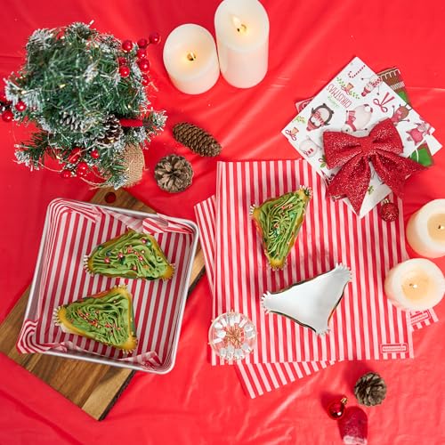 Restaurantware 6.8 oz Paper Baking Cups, Christmas, Greaseproof, 200 Count - color: Christmas