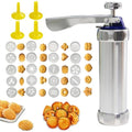 Cookie Press Gun Kit, 20 Discs & 4 Icing Tips, Stainless Steel ﻿