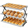 3 Tier Collapsible Cooling Rack for Baking Stackable Cookie Racks Cooling - size: 3 Tier