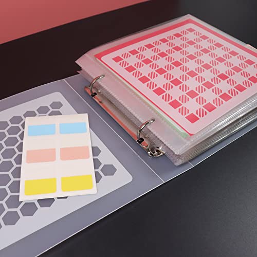 Cookie Stencil Storage Binder - Die Cut & Stamp Storage Holder - Baking Stencil Organizer (2 Pockets x 50 Pages) - size: 2Pockets x 50Pages
