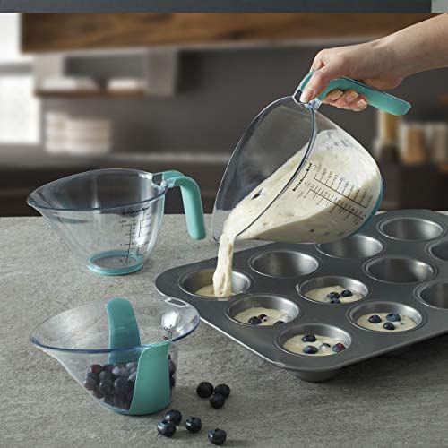 KitchenAid KO298OSAQA Gourmet Measuring Jugs, Aqua Sky, set of 3 (Pack of 12) - color: Aqua Sky, size: set of 3 (Pack of 12), style: Straight