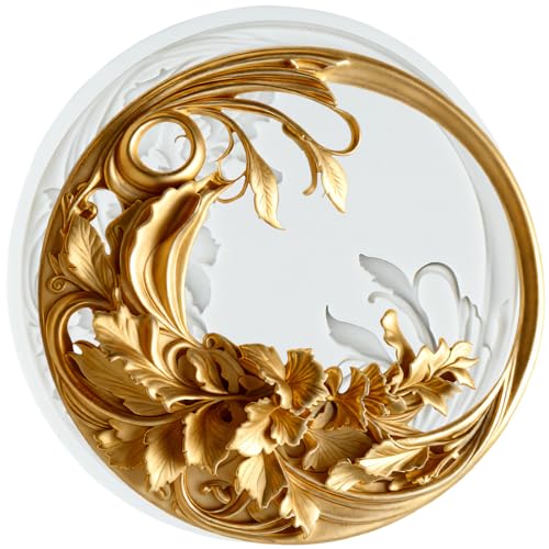 Baroque Curlicues Scroll Lace Picture Frame Silicone Fondant Mold - color: Style I