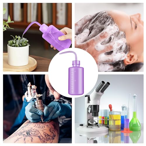 Wash Bottles - 2pcs 250ml Safety Watering Tools, Economy Plastic Squeeze Bottle, Medical Label Green Soap Cleaning, Washing Tool (Purple) - color: Purple