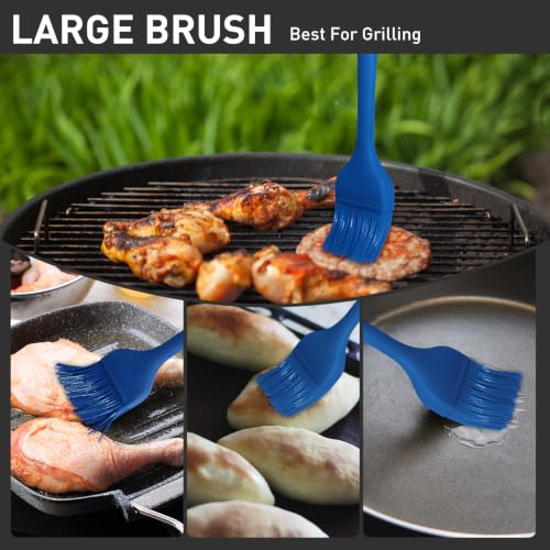 Begonia Silicone Pastry Brush (Blue) - color: Prussian Blue