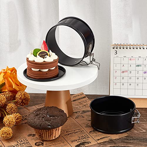 Sunnyray 8 Pcs 4 Inch Springform Pans Mini Cheesecake, Black - color: Black
