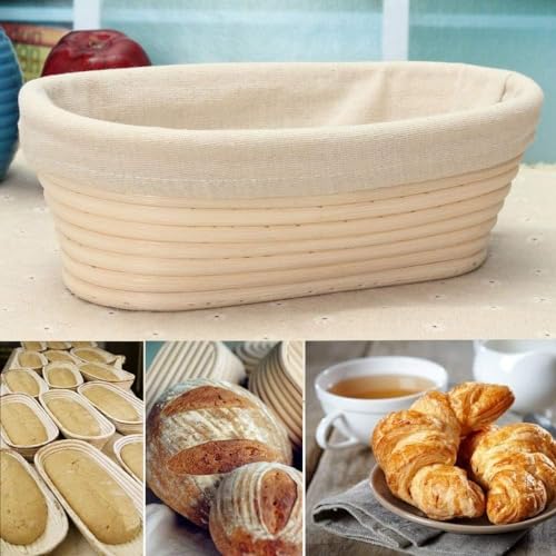 6 Pcs Oval Banneton Proofing Cloth liner 10 inch Bread Baking Basket Liner - style: Oval