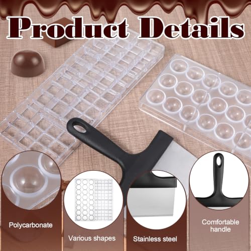 2 Pcs Polycarbonate Chocolate Mold with Chocolate Scraper
