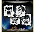 Mini Skulls 1 Set AirSick Airbrush Stencil Template