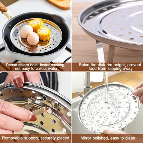 Round Steamer Rack, Stainless Steel,10,2in