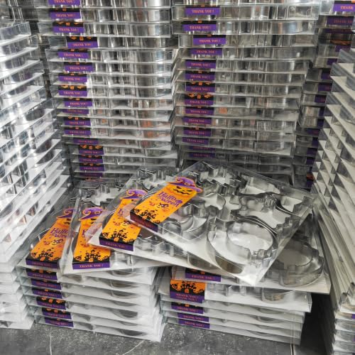 MrCookie Large Halloween Cookie Cutters,12pc/Set Thickened Stainless Steel. - color: Halloween