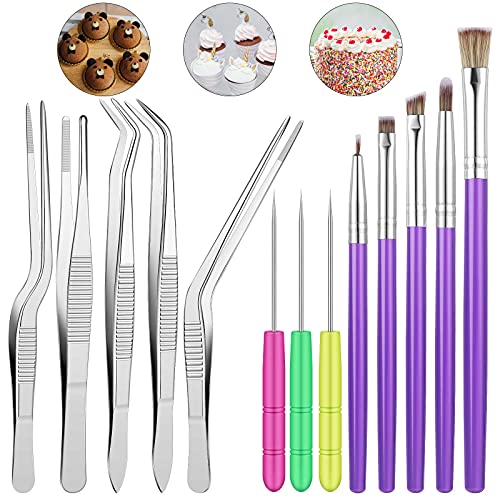 13 Pieces Kitchen Tweezers and Decorating Tools Set