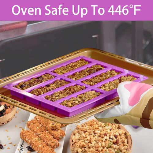 8 Cavity Chocolate Silicone Molds，Rectangle Candy Bar Baking Mold - color: 2PCS Purple