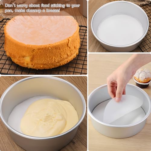 BYKITCHEN 220pcs 7 Inch Parchment Paper Rounds for Springform Pan, Cake Pan - size: 7 INCH