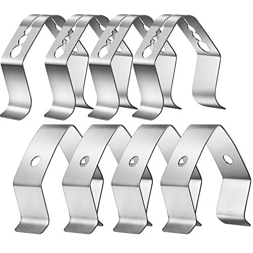 8 Pcs Meat Grill Thermometer Probe Holder Clip, 2 Style Temp BBQ Camping