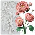 Flower Silicone Mold Peony Flowers Fondant Molds - color: Style 43