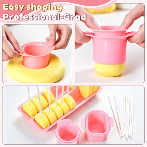 Cakesicle Cutter, Cakesicle Mold Set with 9in Tray, Cake Pop Mold with Acrylic Stand, 150 Sticks, 100 Bags and 100 Twist Ties, Baking Tools for Easter Home Birthday Parties Wedding Desserts