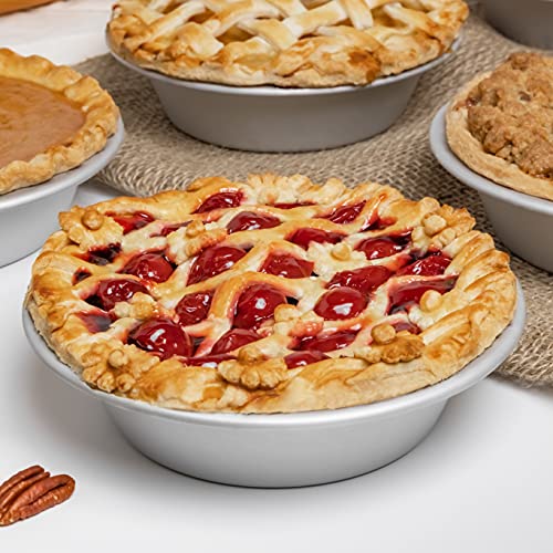 Fat Daddio's PIE-6 Anodized Aluminum Pie Pan, 6 x 1.5 Inch - size: 6 x 1.5 Inch