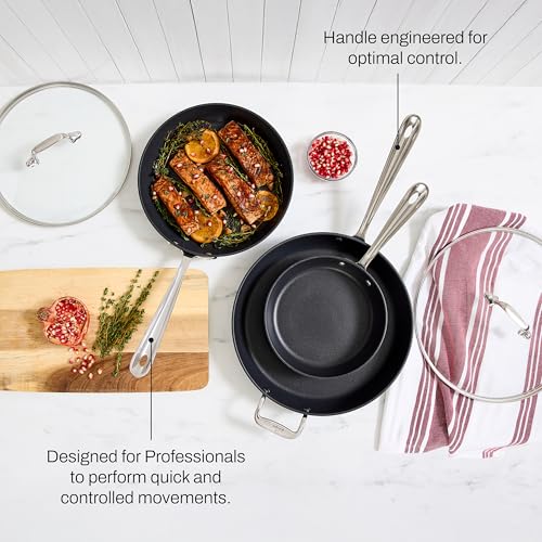 All-Clad HA1® Nonstick Fry Pan Set with lids, 2-Piece Set - size: 10" & 12" 2-Piece Fry Pan Set