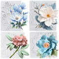 Flower Silicone Mold Hydrangea Camellia Fondant Molds Set of 4 - color: Style K