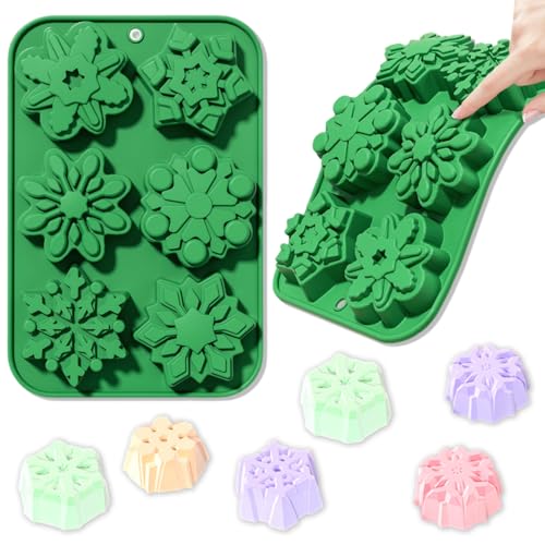 1 Pcs Snowflakes Shape Chocolate Molds Christmas Silicone Molds - color: Styl 4
