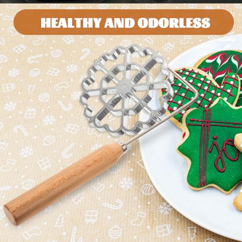 Lurrose Funnel Cake Maker: Rosette Iron - Pizzelle Iron Star Waffle Moulds - size: 32X12X12CM