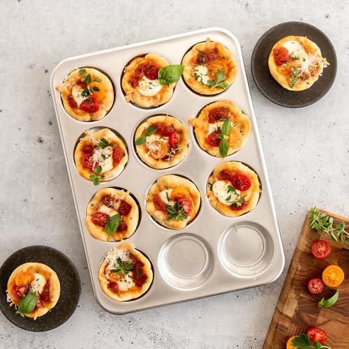 Nordic Ware Natural Aluminum Commercial Muffin Pan, 12 Cup - size: 12-Cavities, style: 12-Cavities Standard