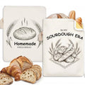 Sourdough Baking Lover Gifts Beeswax Bread Bags 2 Pack XL 13x17in - color: In My Sourdough Era 03