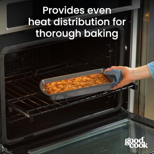 GoodCook Everyday Brownie Pan, Scratch Resistant, 7x11-Inch, Nonstick Steel - size: 7 x 11 inches, style: 11 x 7" Brownie Pan