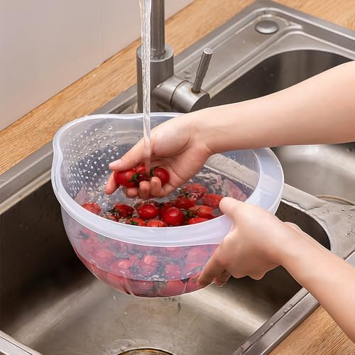 Japanese Rice Strainer Quinoa Washing Bowl Small Grains Washer Cleaner - color: Clear