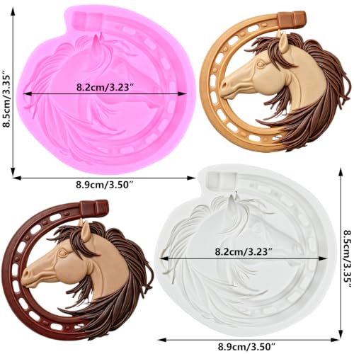 Horseshoe Fondant Mold Horse Silicone Molds Set Of 2 - color: Style J