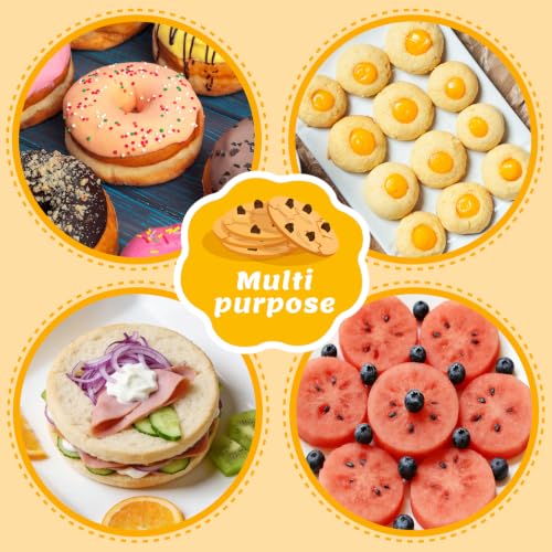 Round Circle Cookie Cutter 4 Pcs - color: A- Red Round 4pcs