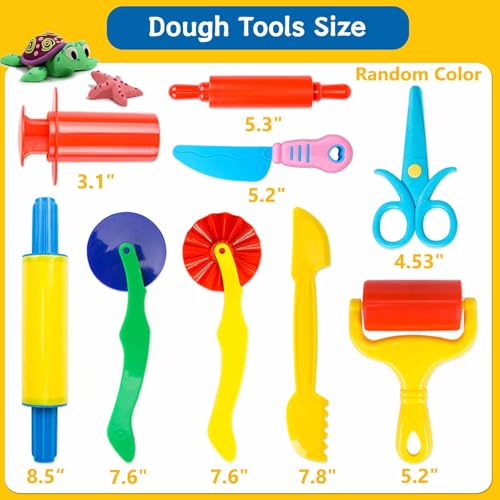 Dough Tool Kit,9 Pcs Basic Clay and Dough Tools Starter Set for Kids Includes Cutters Roller, Rolling Pins, Safety Scissors,Dough Extruder,Plastic Knife - style: 9pcs